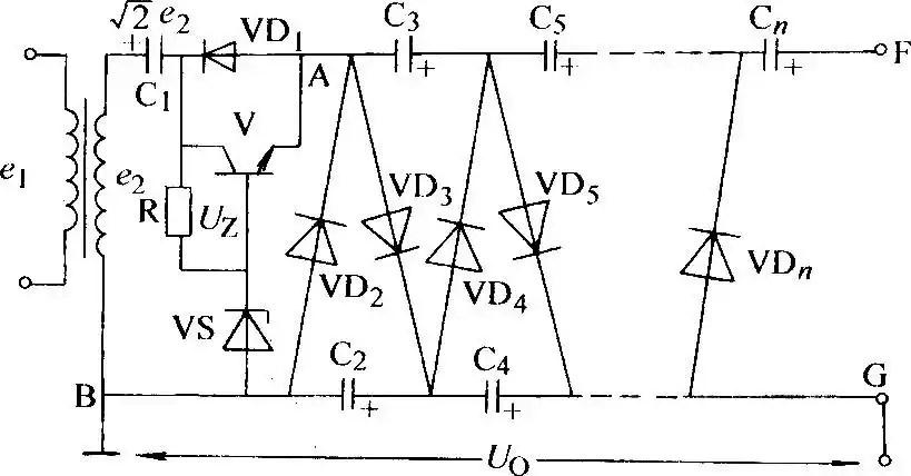 输出电压可调的稳压式多倍整流电路