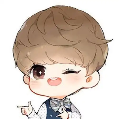 男神 本命 萌爷 京城鹿少 二次元 q版 黑白 线稿鹿晗头像动漫简笔画