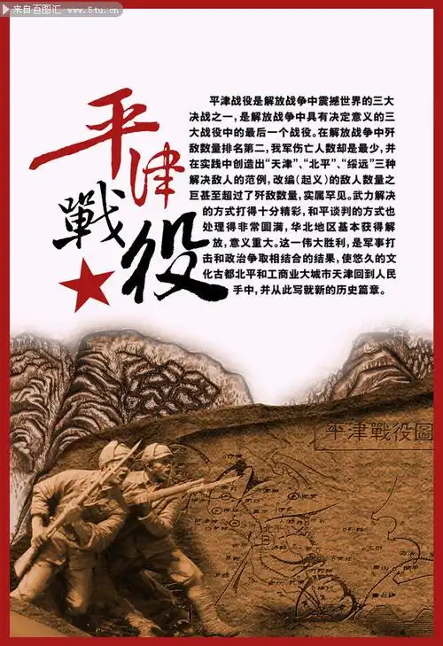 平津战役简介展板