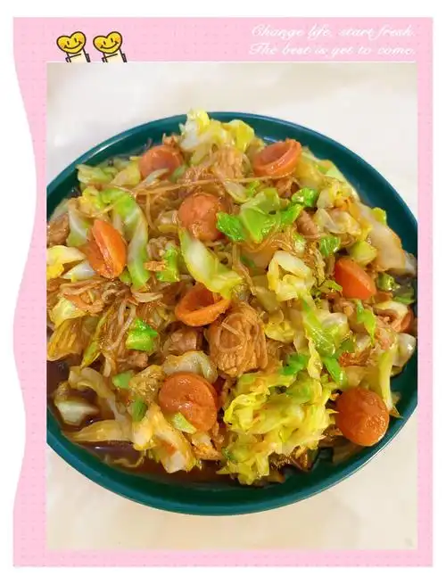 包菜炒粉丝:简单又美味的家常菜 疫情期间,我尝试了