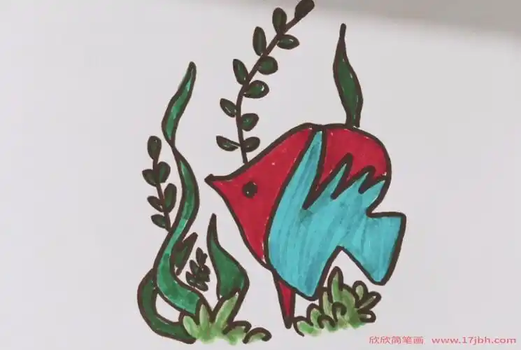 海里的鱼简笔画 鱼怎么画漂亮