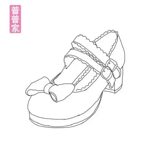 简笔画 手绘 线稿 600600公主鞋子简笔画高跟鞋公主简笔画简单又漂亮