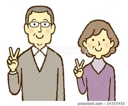 夫妻和睦卡通简笔画