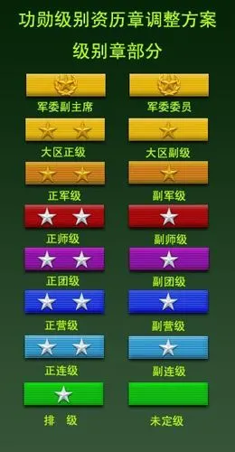 我想询问一下:当初设计07式资历章时是按什么规律确定每个级别的焉