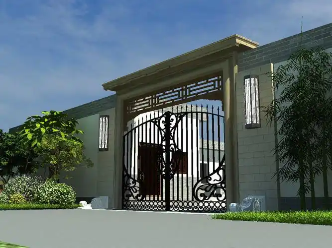 院墙大门出一个装饰方案