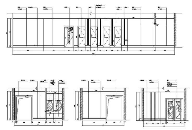 现代风格 图纸格式:cad2000 包含:平面布置图,天花布置图,立面图,节点