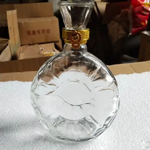 新款高白料玻璃酒瓶 人头马空酒瓶xo酒瓶500ml红酒空瓶酒吧洋酒瓶