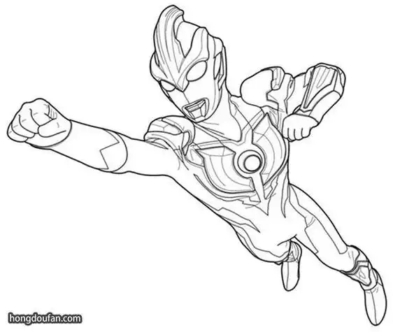 闪耀迪迦奥特曼的简笔画