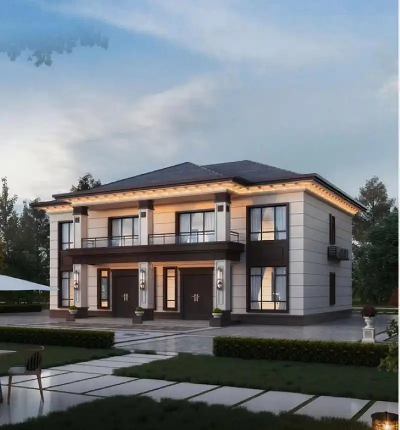 92别墅设计|新中式二层兄弟双拼别墅 78今天小编给大家带来一款新