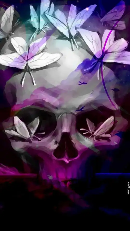 阴森恐怖骷髅头高清另类手机壁纸1080x1920图片集(4)