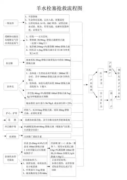 羊水栓塞抢救流程图
