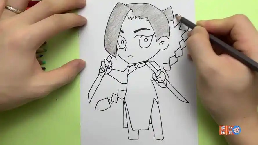 动漫手绘:刺客伍六七q版梅花十三,又萌又可爱