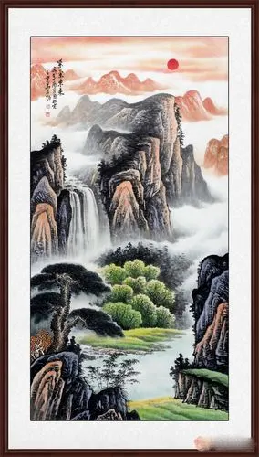 玄关招财画 李林宏旺财风水画佳作《紫气东来》作品来源:易从网