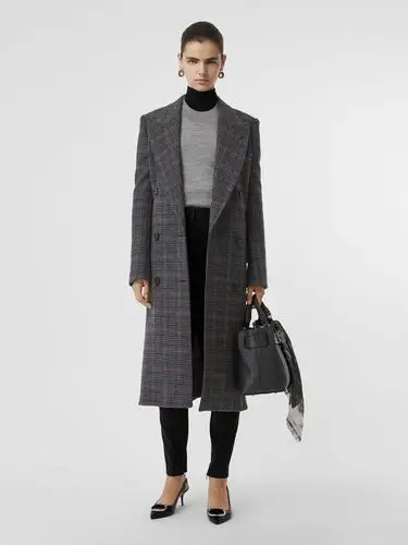 威尔士亲王格纹羊毛量裁大衣 产品图片01