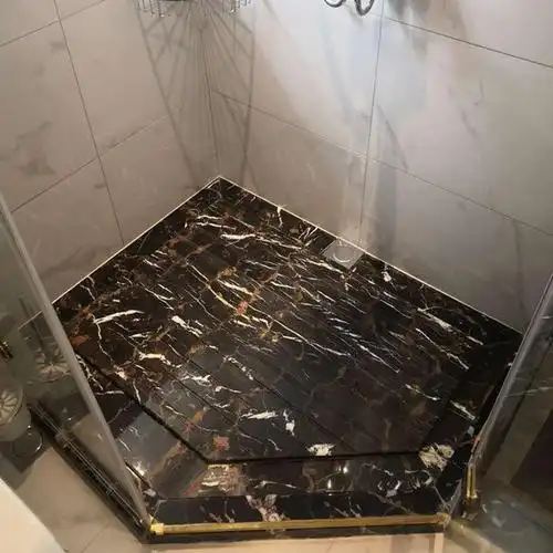 天然大理石淋浴房防滑地面挡水条水槽底座底盆浴室门槛石加工定制