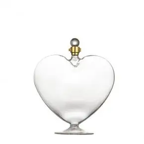河间华企吹制艺术心形造型高硼硅玻璃容器醒酒器透明创意无铅泡酒瓶