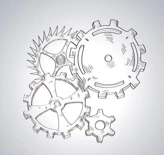 齿轮图片简笔画 齿轮图片简笔画彩色