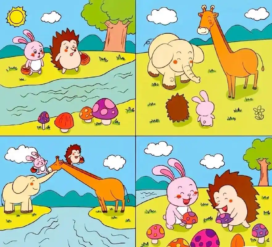 二年级看图写话 采蘑菇 春天来了,万物复苏,到处是一片生机勃勃的景象