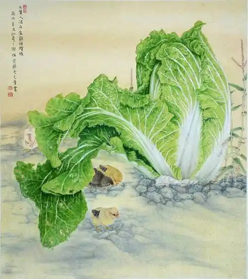 郭浩满:工笔画白菜第一人龙文会_中国_画展_艺术