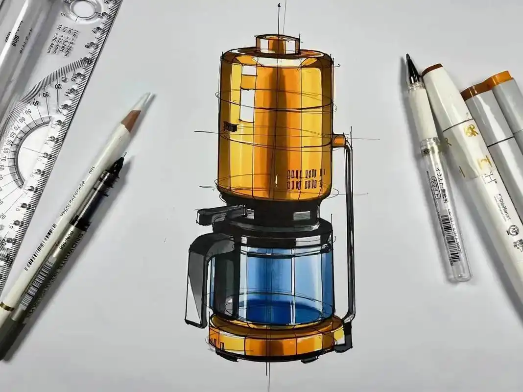 手绘 #设计考研 #产品设计手绘 - 抖音