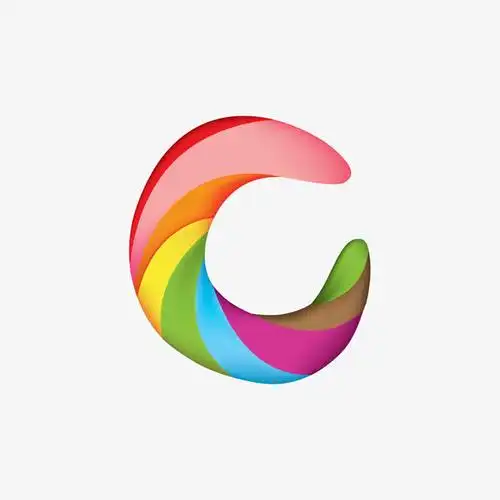 彩色的英文字母c