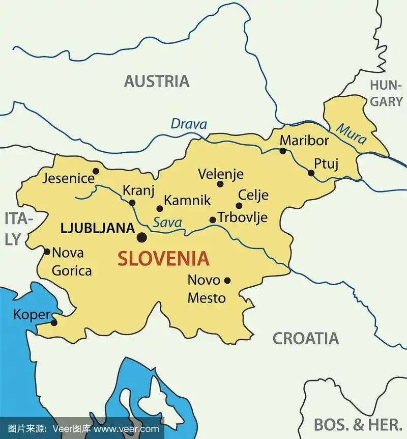 斯洛文尼亚共和国-地图