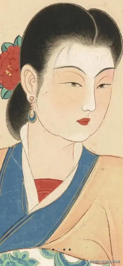 张大千仕女画——《忆远图》《仙女献寿》《柳荫凝思》《仿韩滉牛图》