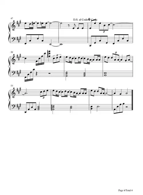 嘉宾钢琴谱歌谱