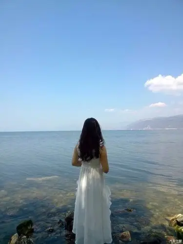 最后来个面向洱海的背影