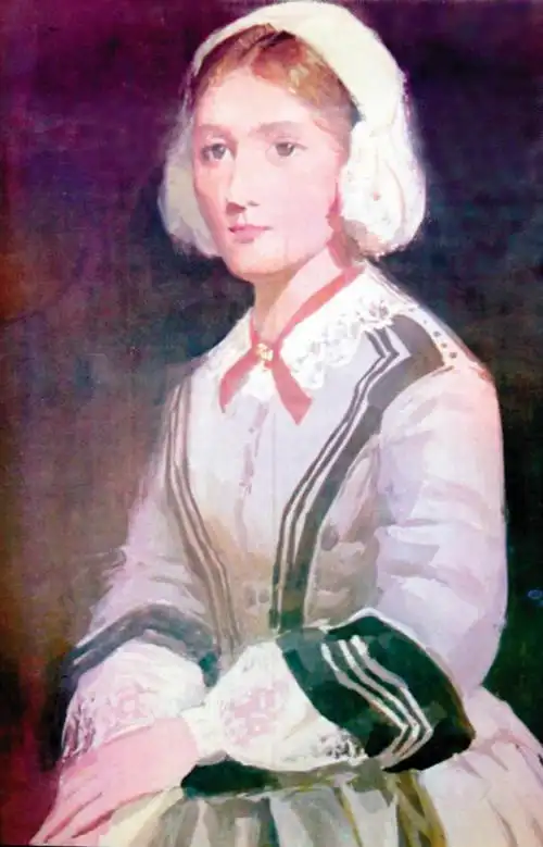 弗洛伦斯·南丁格尔,因在克里米亚进行护理而闻名,被誉为"提灯女神".