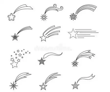 美丽流星简笔画图片大全 中级简笔画教程-第6张