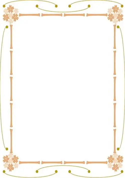 免费橙色小花信纸word文档下载 word模板 第1张