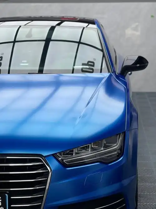 奥迪a7  改色pet电光蓝 非常有质感的一款颜色 喜欢蓝色 - 抖音