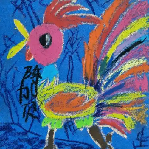 穿花衣服的大公鸡