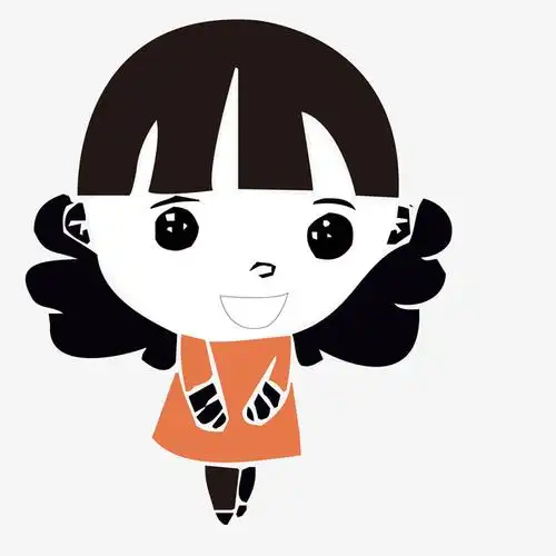 卡通可爱的手绘小女孩