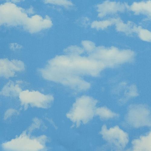 蓝色天空壁纸 蓝天白云 简约儿童房卧室客厅背景墙纸 壁纸