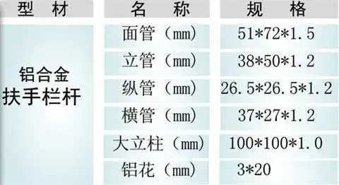 铝合金楼梯扶手栏杆 a34