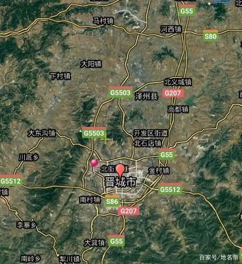 晋城市地理示意图