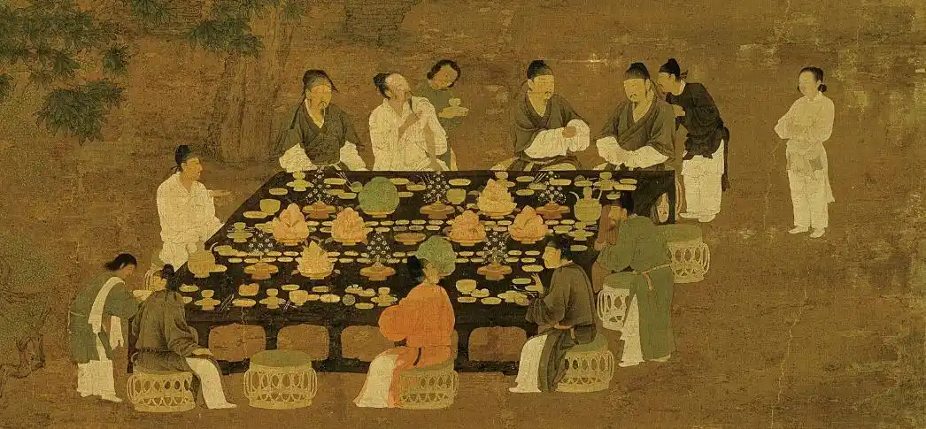 好像已经准备好了一麻袋的新诗,准备和众人分享一二……这边侍者们煨