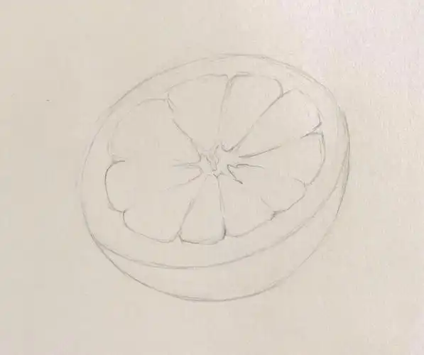 榆次简单的彩铅小橙子画法步骤图