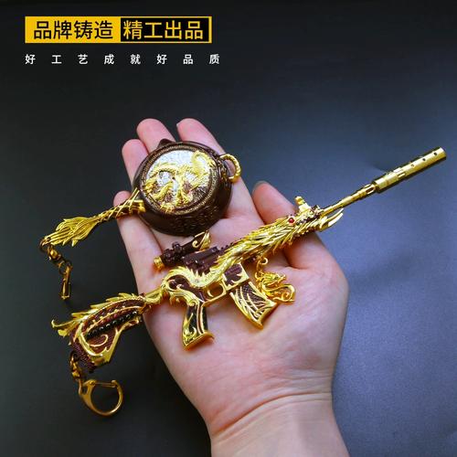 和平精英吃鸡游戏玩具m762皮肤枪金属模型m416五爪金龙武器摆件