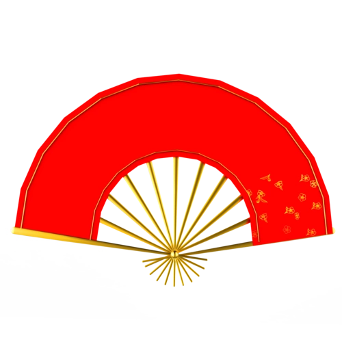 红色春节扇形标题边框免抠素材