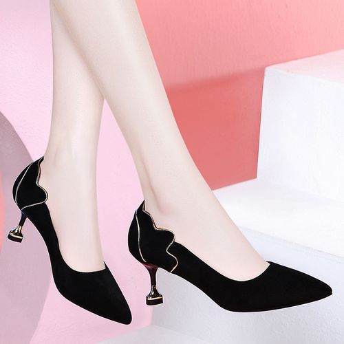 2021新款潮女鞋夏款时尚中年妈妈鞋秋款尖头性感高跟细跟女士单鞋