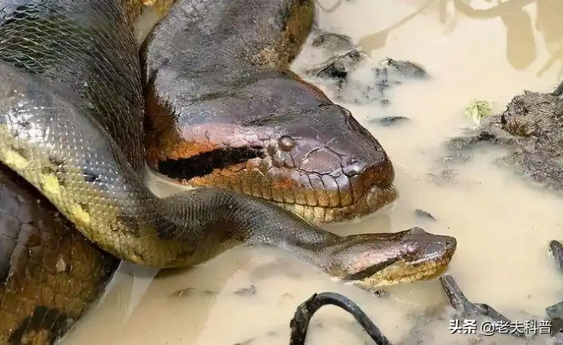 捕食鳄鱼的蛇类—森蚺 - 蟒蛇科普