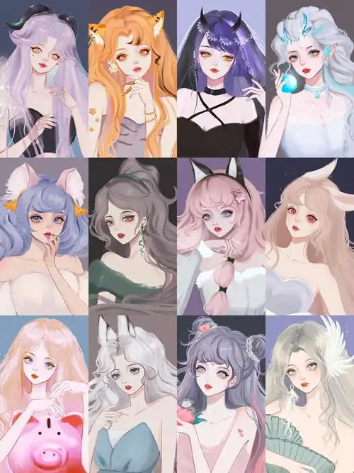 十二生肖公主系列插画合集