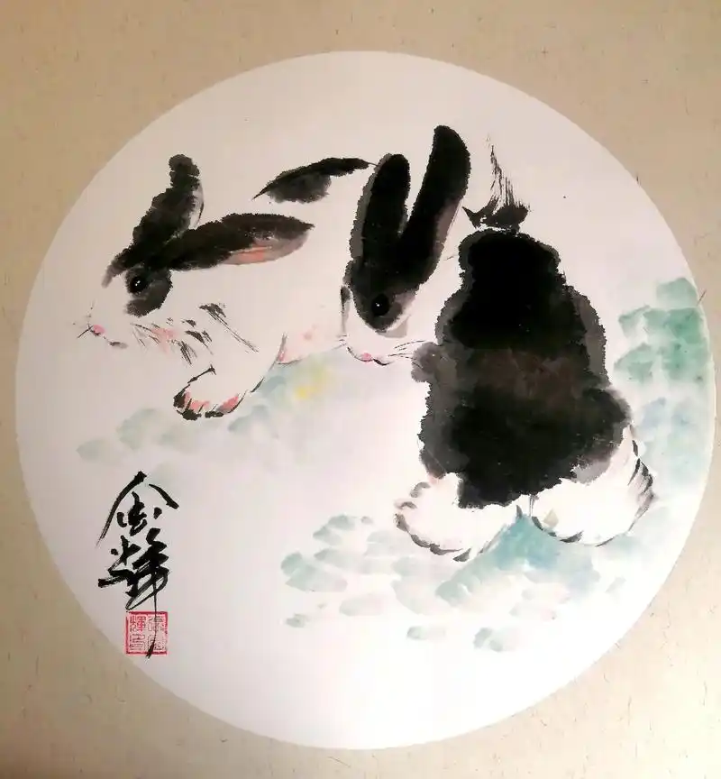 兔飞猛进@dou 小助手 #一起学画画 #国画 #写意 #国 - 抖音