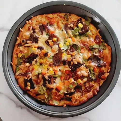 九墨小厨做的8寸纯手工什锦披萨