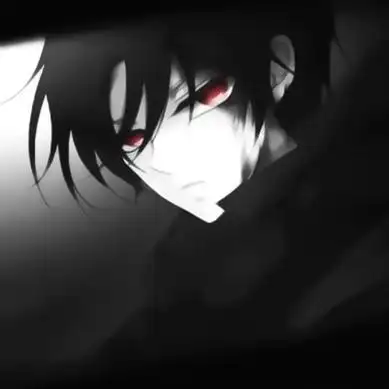 qq动漫头像男红眼 高清黑白的红眼睛动漫男头像图片