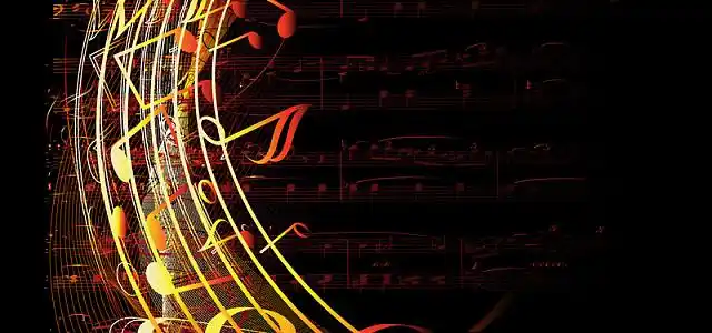 符号简约黄色音乐海报背景