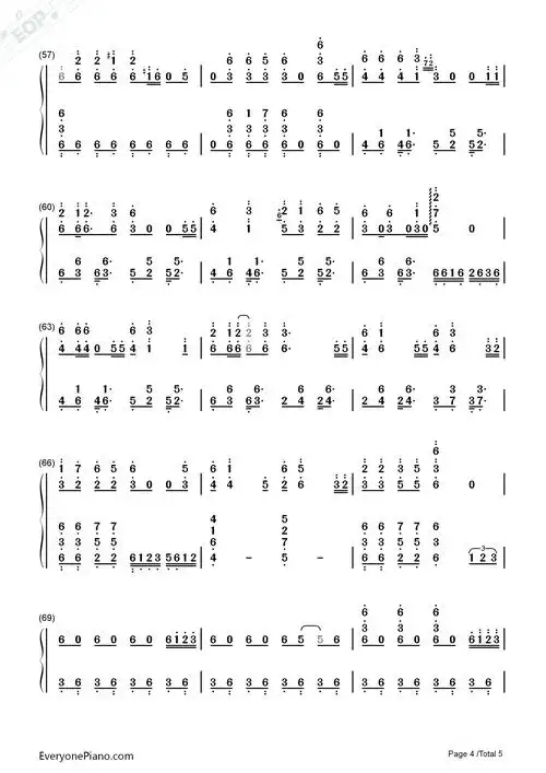 极乐净土-garnidelia双手简谱预览4-钢琴谱文件(五线谱,双手简谱,数字